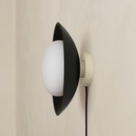 Arundel Mushroom Surface Mount - Bone Canopy / Black Shade