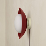 Arundel Mushroom Surface Mount - Bone Canopy / Oxide Red Shade