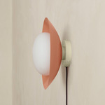 Arundel Mushroom Surface Mount - Bone Canopy / Peach Shade