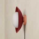 Arundel Mushroom Surface Mount - Peach Canopy / Oxide Red Shade