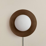 Brass Arundel Mushroom Surface Mount - Patina Brass Canopy / Patina Brass Shade