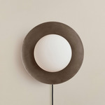 Brass Arundel Mushroom Surface Mount - Pewter Canopy / Pewter Shade