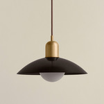 Brass Arundel Orb Pendant - Brass / Blackened Brass Shade