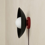 Arundel Orb Surface Mount - Oxide Red Canopy / Black Shade