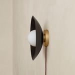 Brass Arundel Orb Surface Mount - Brass Canopy / Blackened Brass Shade