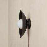 Brass Arundel Orb Surface Mount - Blackened Brass Canopy / Blackened Brass Shade