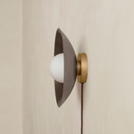 Brass Arundel Orb Surface Mount - Brass Canopy / Pewter Shade