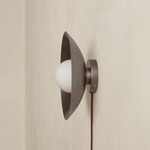 Brass Arundel Orb Surface Mount - Pewter Canopy / Pewter Shade