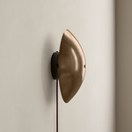 Brass Arundel Surface Mount - Blackened Brass Canopy / Patina Brass Shade