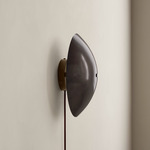 Brass Arundel Surface Mount - Patina Brass Canopy / Blackened Brass Shade