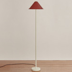 Eave Floor Lamp - Bone / Oxide Red Shade