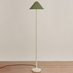 Eave Floor Lamp - Bone / Reed Green Shade