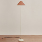 Eave Floor Lamp - Bone / Peach Shade