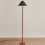 Eave Floor Lamp - Oxide Red / Black Shade