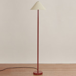 Eave Floor Lamp - Oxide Red / Bone Shade