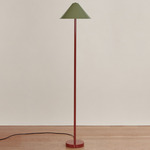 Eave Floor Lamp - Oxide Red / Reed Green Shade