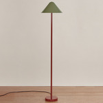 Eave Floor Lamp - Oxide Red / Reed Green Shade