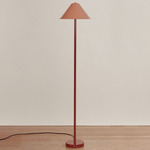 Eave Floor Lamp - Oxide Red / Peach Shade