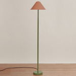 Eave Floor Lamp - Reed Green / Peach Shade