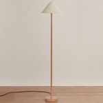 Eave Floor Lamp - Peach / Bone Shade