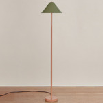 Eave Floor Lamp - Peach / Reed Green Shade