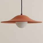 Alien Orb Pendant - Oxide Red Canopy / Terracotta