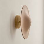 Alien Surface Mount - Brass Canopy / Tan Clay Shade