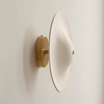 Alien Surface Mount - Brass Canopy / White Clay Shade