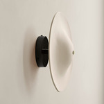 Alien Surface Mount - Blackened Brass Canopy / White Clay Shade