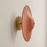 Alien Surface Mount - Brass Canopy / Terracotta Shade