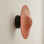 Alien Surface Mount - Blackened Brass Canopy / Terracotta Shade