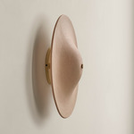 Alien Surface Mount - Brass Canopy / Tan Clay Shade
