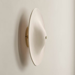Alien Surface Mount - Brass Canopy / White Clay Shade
