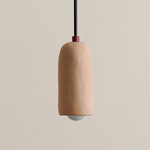 Ceramic Spot Pendant - Oxide Red / Tan Clay Shade