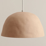 Dome Pendant - Bone / Tan Clay Shade