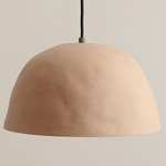 Dome Pendant - Reed Green / Tan Clay Shade