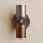 Up Down Wall Sconce - Pewter Canopy / Pewter Upper Shade