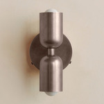 Up Down Wall Sconce - Pewter Canopy / Pewter Upper Shade