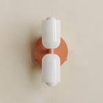 Chromatic Glass Up Down Wall Sconce - Peach Canopy / Opaline