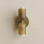 Chromatic Glass Up Down Slim Wall Sconce - Reed Green / Pistachio
