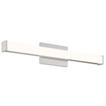 Vector Bathroom Vanity Light - Satin Nickel / Matte White