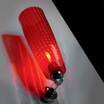 Perle Wall Sconce - Polished Chrome / Perle Red
