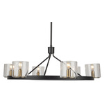 Salinas Chandelier - Black / Brass / Clear