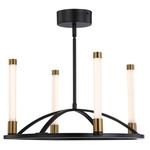 Infiniti Chandelier - Black / Brass