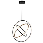 Trilogy Pendant - Black / Brass