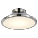 Lucida Ceiling Flush Light - Nickel / White