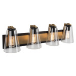 Treviso Bathroom Vanity Light - Black / Brass