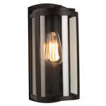 Lakewood Outdoor Wall Light - Matte Black / Clear