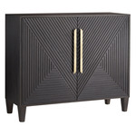Hendrix Cabinet - Ebony / Brass