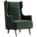 Budelli Wing Chair - Walnut / Forest